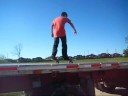 kickflip off a truck thing