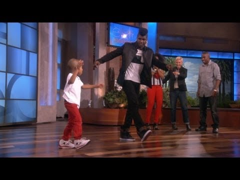 Cyrus - Ellen's 4-year-old hip hop savant got to bust a move with his hero,