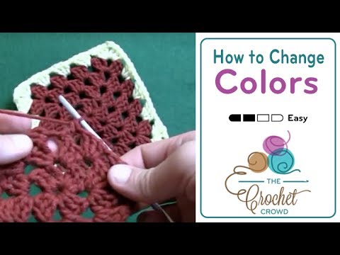Crochet-Granny Square Color / Colour Change