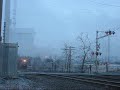 Norfolk Southern Trains Through Ice Storm