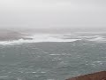 Rough seas at the entrance to Channel-Port aux Basques Newfoundland Canada