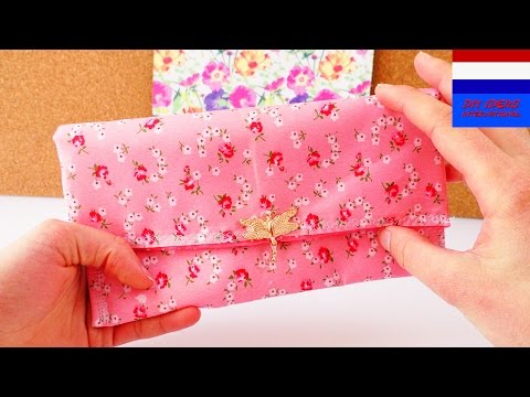 DIY portemonnee naaien | stoffen etui, klein tasje voor make-up, organizer
