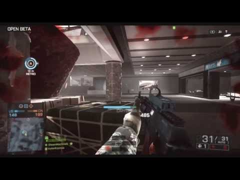 Battlefield 4 xbox 360 beta - Counter knife and Heli takedown with RPG Rocket