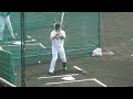 バッティング練習をする田中大輔選手(#97)。オリックスキャンプ2015 田中大輔