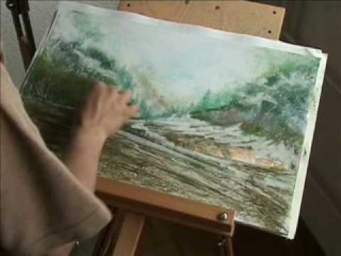 Painting a landscape with Dry pastel