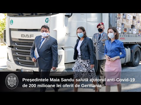 Republica Moldova a primit un lot de ajutor în valoare de peste 200 de milioane de lei din partea Germaniei, pentru lupta cu pandemia
