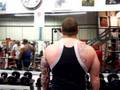 shrugs with 50kg dumbells