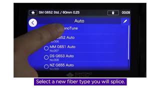 Fiber type and protection sleeve settings
