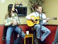 Joey and Rory sing at Cuppy's Coffee