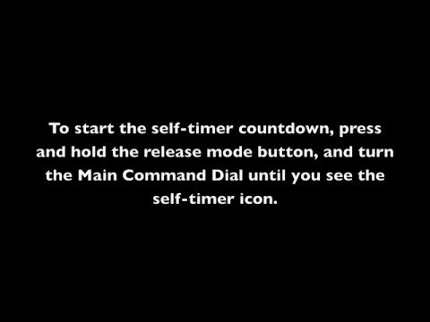 how to set the self timer on a nikon d90