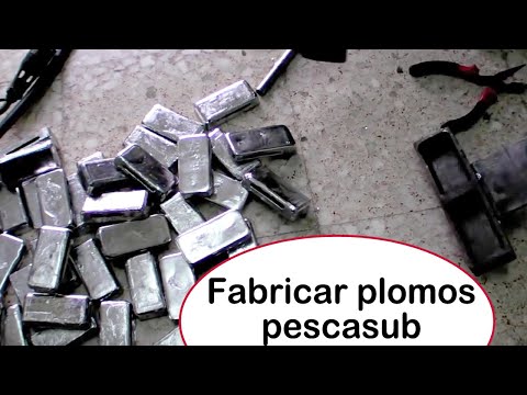 plomos - en este video bricosub muestro como me fabrico los plomos de 500 gramos que uso en mi cinturón, en el video también aparecen las medidas de los plomos así po...