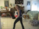 Ines dancing in my living room