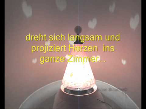 Niermann Magische Laterne - Kinder -Tischlampe MARGERITEN projiziert Herzen ins Kinderzimmer