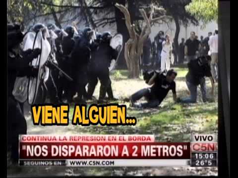 DURO DE DOMAR - OTRA LOCURA DE LA METROPOLITANA REPRESION EN EL BORDA 26-04-13