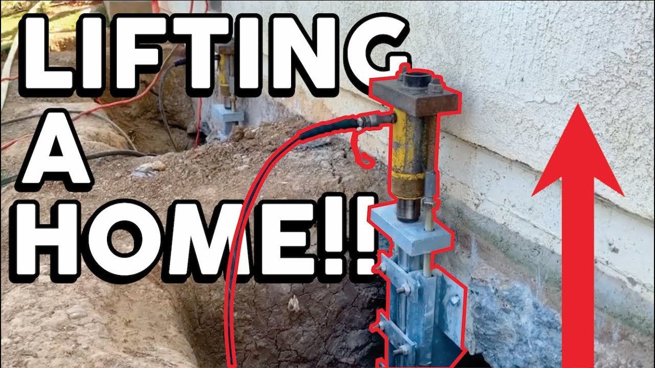 Push Pier System || Lifting a home's foundation