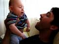 Isador & Daddy laughing