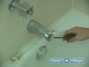 How to Fix a Leaky Bathtub Faucet : Removing the Spout from a Leaky Bathtub Faucet