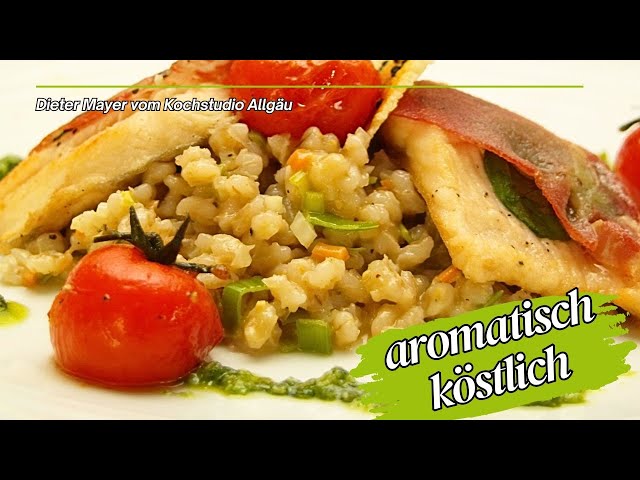 Cremiges Graupenrisotto mit frischem Gemüse: Die leichte und leckere Risotto-Variante!