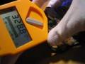 measuring pitchblende lode with Gamma-Scout dosimeter / geiger counter