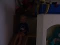 Nate on the slide of Meg's new castle  bed