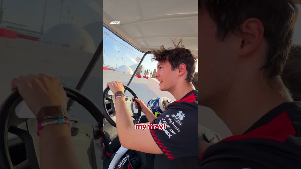 Ollie Bearman 🆚 Golf Buggy 🤣