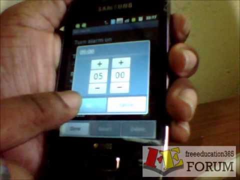 how to set alarm tone in galaxy y