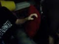 Two Jackass boys screw around with a tredmill.
