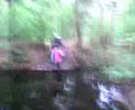 Niels in plas water