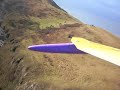 Inflight RC glider flight and crash landing