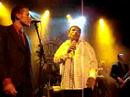 jamaican ska and rock steady legend winston francis performing with dutch ska/reggaeband rude rich and the high notes @ p60 amstelveen on friday 29 june 2k7. singing his tophit mr. fix it.
