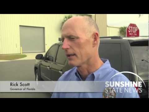 While speaking to the media on Jan. 20, 2012, Gov. Rick Scott says he is glad that FAMU is taking the issue of hazing seriously. Courtesy: Dave Heller Video