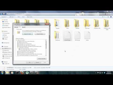 how to show hidden files in windows 7