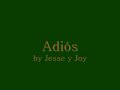 Adiós by  Spanish and English lyrics