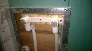 Установка монтажной планки для смесителя в гипсокартон