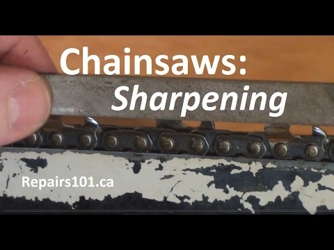  it-yourself instructional on sharpening a chainsaw by hand using files