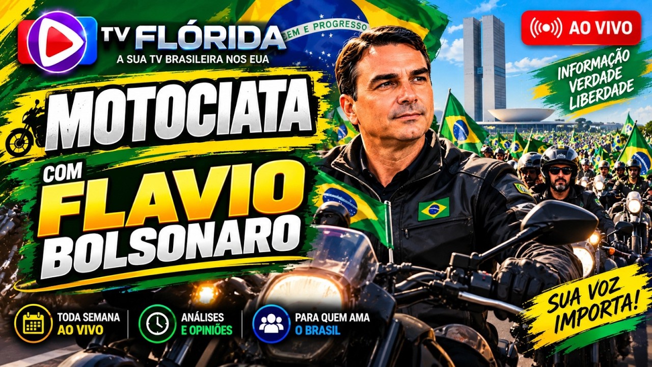 MOTOCIATA COM FLAVIO BOLSONARO - 22 NO PRIMEIRO TURNO