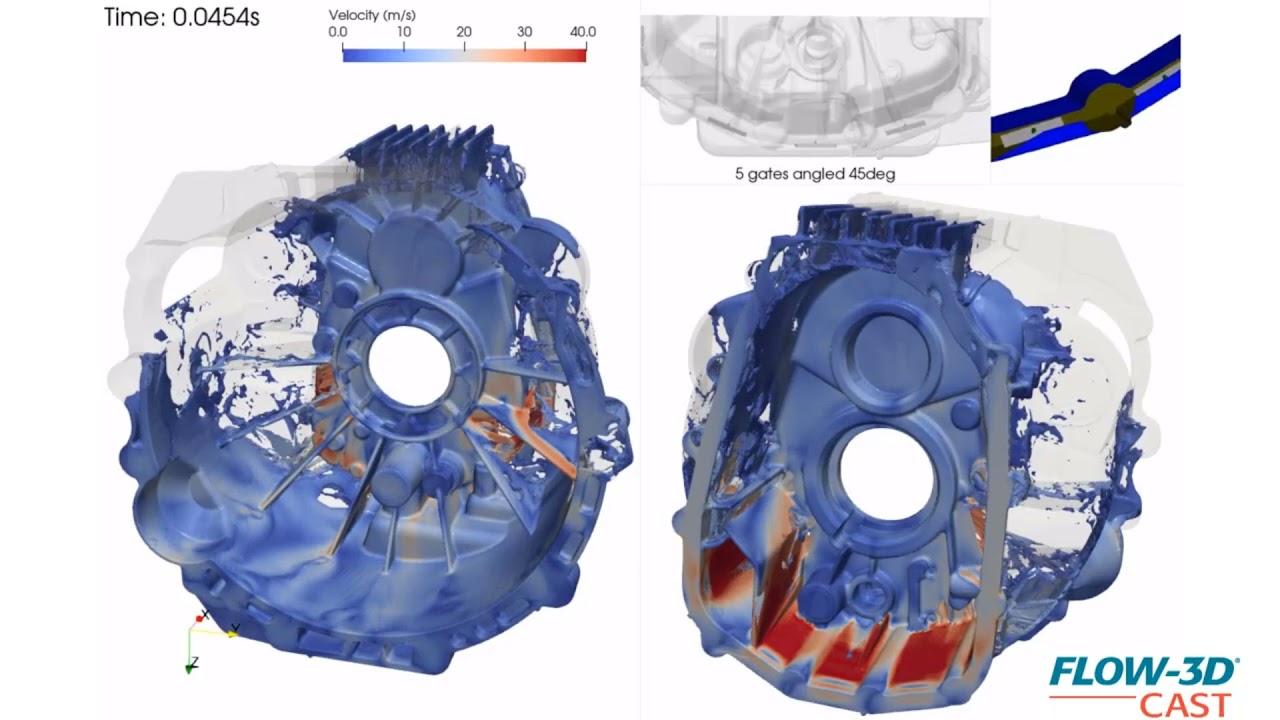 HPDC - Bell Housing Simulation Design Case 2 | FLOW-3D CAST