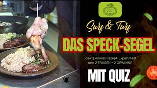 Surf & Turf im Mittelalter: Aromatisch gef&uuml;llte Zitronenwachtel auf saftigen Wildschwein-Entrecote an getr&uuml;ffelter Gerstengr&uuml;tze