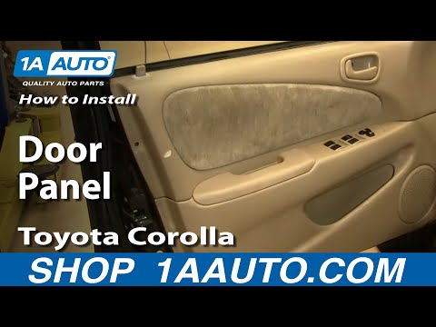 How To Install Replace a Door Panel Toyota Corolla 98-02 1AAuto.com