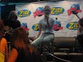 planet hollywood ny z100 lounge. was told filming wasn't allowed but i don't follow the rules lol my friend put it on the ledge where are seats were.