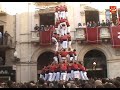 Actuació castellera de la Colla Joves Xiquets de Valls a Valls en motiu de la Diada de Santa Úrsula. L'Actuaciò realitzada a la 1h. migdia es: 3 de 9 amb folre, 5 de 9 amb folre, 4 de 9 amb folre, intent Pilar de 7 amb folre i Pilar de 5, passarel.la d'aixecadors i anxanetes al pilar de 4 al balcó.