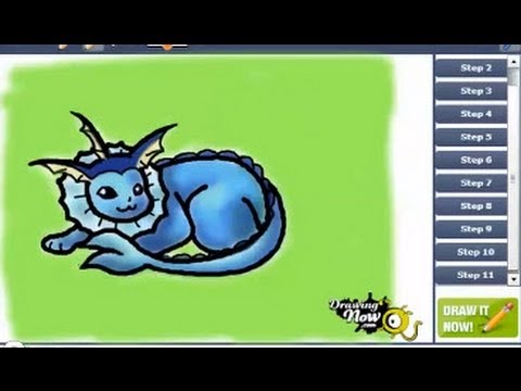 how to draw vaporeon