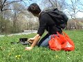 Raw Model Foraging for Dandelion in Central Park Raw Model Foraging for Dandelion in Central Park