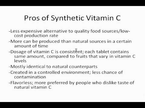 how to know if vitamin c is synthetic