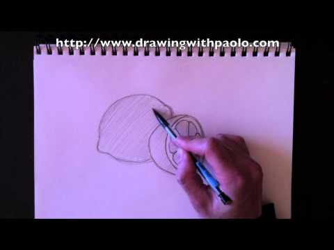 how to draw a lemon
