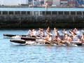 2010-03-12 | Team europe successful during the OK worlds :-) ~> Dragonboat race during the OK Dinghy Worlds 2010 at Wellington. Three boats, the australians (background), the kiwis (foreground) and a selection ... (<span>0:)