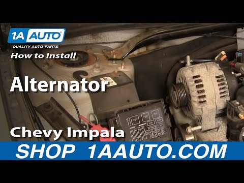 How To Install Repair Replace Alternator Chevy impala 3800 v6 00-05 1AAuto.com