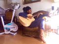 Talented 15 Year Old with Guitar singing Lets Stay Together