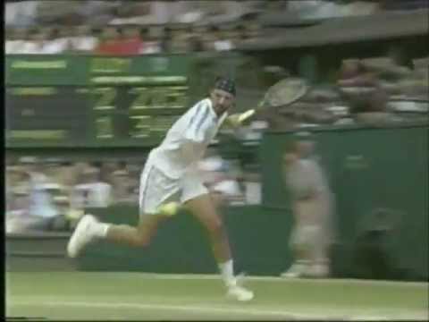 ivanisevic - Goran Ivanisevic executing one of the finest return game ever played against Pete Sampras in Wimbledon 1998 final.