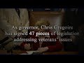 Gregoire: Working for Veterans